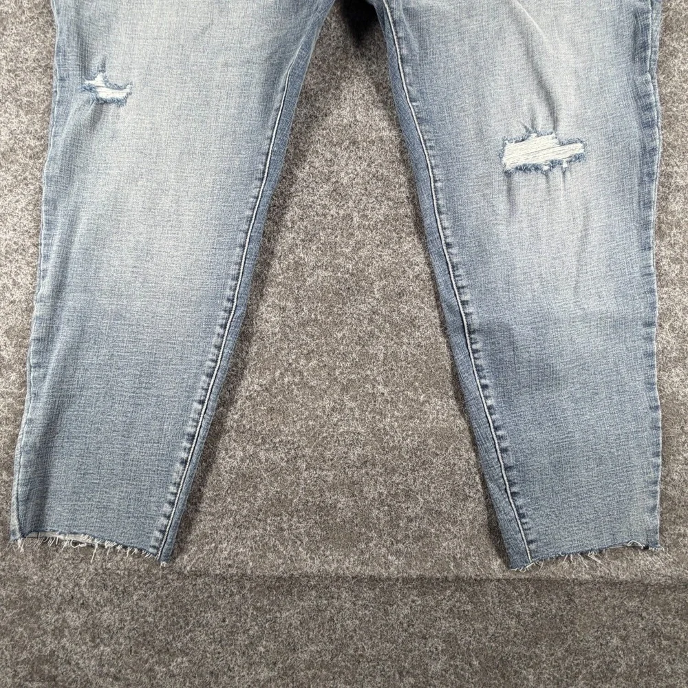 Pistola Jeans Women 22W Blue Denim Cotton High Rise Light Wash Distressed Skinny